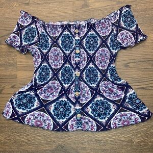 Rue21 Smocked Off Shoulder Top     Size XL